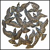  Metal Art of Haiti - Circle of Birds in Flight - Haitian Metal Wall Art -  30"