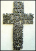 Metal Cross Wall Hanging - Bible Scripture - John 3:16, Haitian Steel Drum Art - 25"