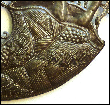 Angel wall hanging. Haitian steel drum metal art.