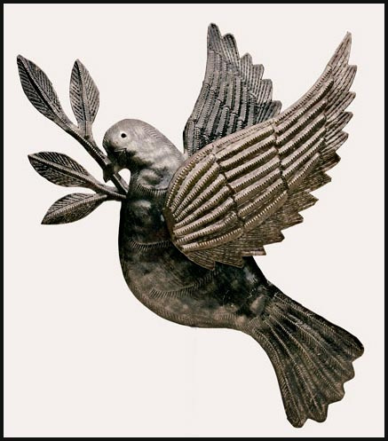 Metal art bird wall hanging