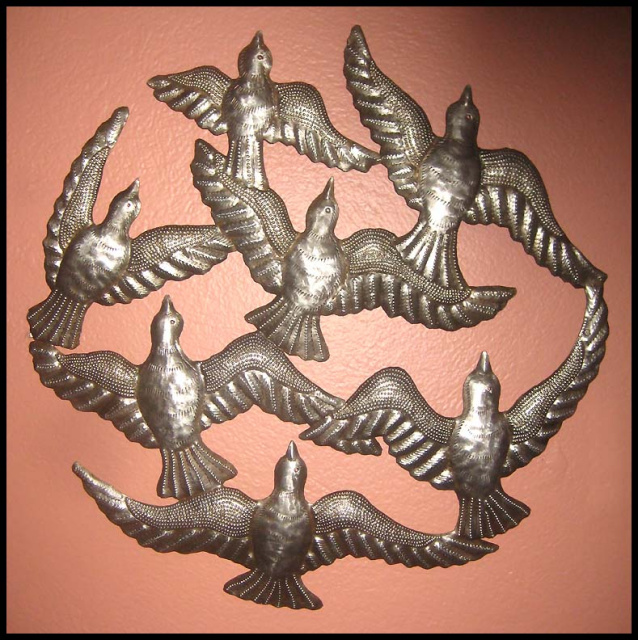 Haitian metal art - birds