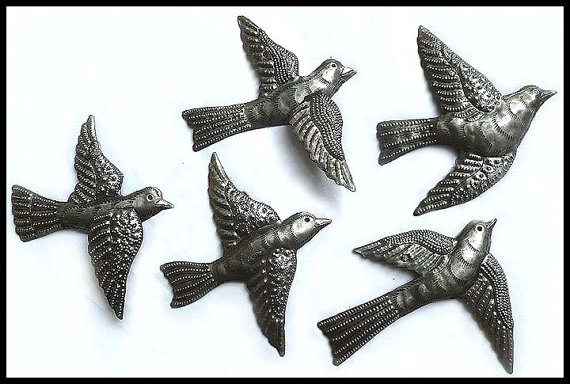 Flock of Birds metal wall hanging