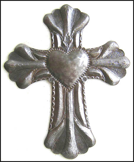 Metal Cross Wall Hanging - Christian Art - Handcrafted Metal Wall Art - 24"