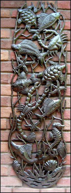 Metal sealife wall panel. Haiti Metal Art