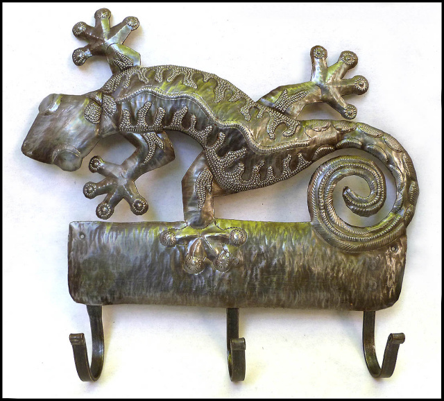 Gecko Metal Towel Hook - Gecko Metal Wall Hook - Bathroom Decor