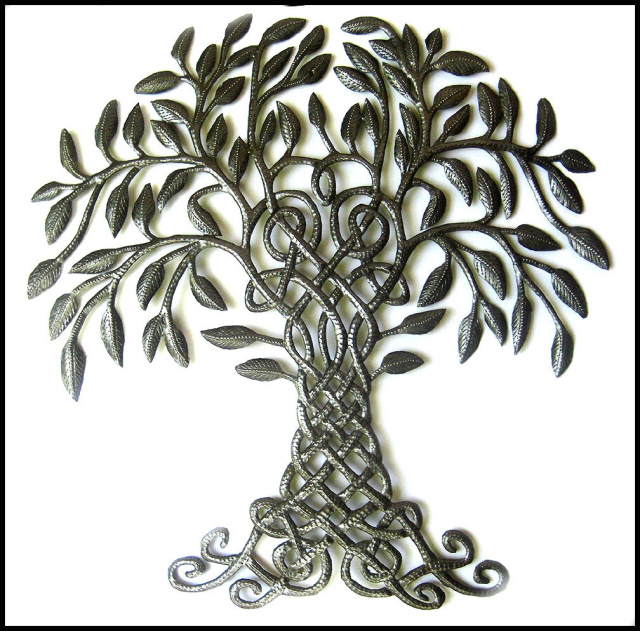 Irish metal art, tree design, Haiti Metal Art