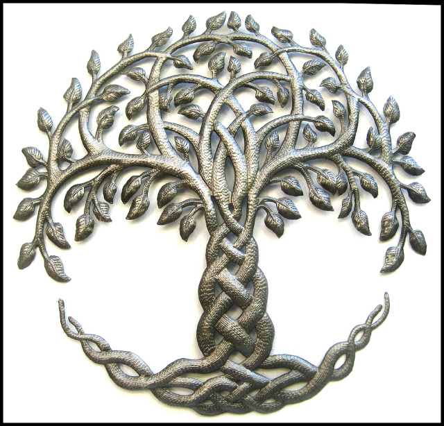 Tree of Life, Irish Decor, Metal Tree Wall Hanging, Celtic Art, Metal Tree, Metal Wall Art, 34", Out