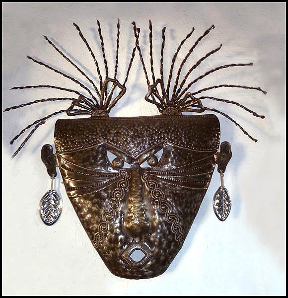 Metal Haitian mask 