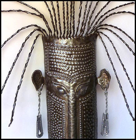 Haitian Metal Mask - Steel drum metal art