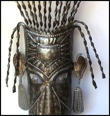 Haitian Metal Mask - Steel drum metal art