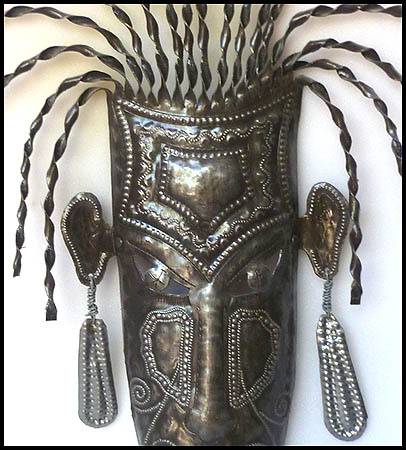 Haitian Metal Mask - Steel drum metal art