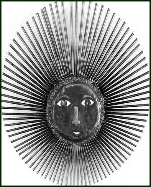 Haitian Steel Drum Art - Metal Art, Face Design in Handcrafted Metal - 34"