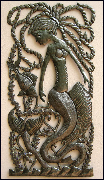 Haitian metal art - mermaid