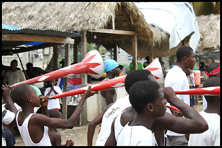 Rara band in Haiti
