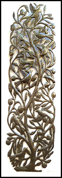 Tree and birds - Haitian metal ARt