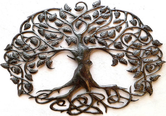 Metal Tree Wall Hanging - Haitian Metal Art, Metal Wall Decor, Recycled Steel Drum Art of Haiti - 34