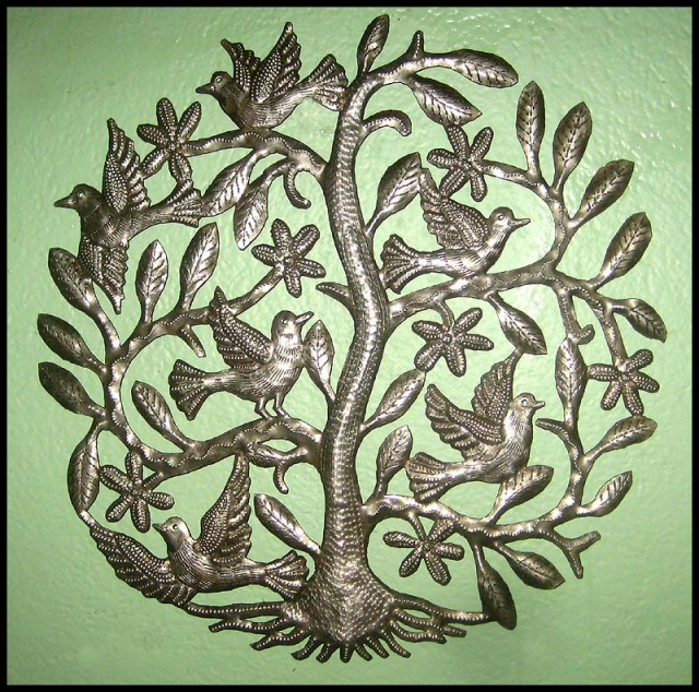 Tree and birds - Haiti Metal Art