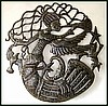 Angel Metal Art Wall Decor - Metal Wall Hanging, Haitian Steel Drum Design - Metal Art. 24"