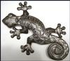 Gecko Haitian Steel Drum Metal Art Wall Decor - Handcrafted in Haiti - 10" x 14"