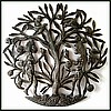 Adam and Eve Metal Wall Hanging - Haitian Wall Decor Wall Sculpture - 24"