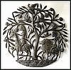 Garden of Eden - Bible Scene Metal Wall Hanging -  Haitian Art - 24"