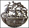 Noah's Ark - Haitian Recycled Steel Drum Metal Drum Art - 24"