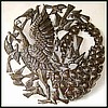 Peacock Metal Art Wall Hanging - Metal Art of Haiti -Steel Drum Art - 24"