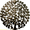 Metal Wall Hanging, Handcrafted Metal Wall Art Tree of Life - Haitian Art - 34" x 34"