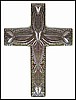 Christian Cross Wall Decor, Metal Wall Art, Handcrafted Haitian Steel Drum Art - 18"