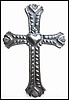 Christian Cross, Metal Wall Art, Handcrafted Haitian Metal Art Wall Hanging - 18 1/2"