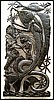 Metal Fish - Mermaid Metal Wall Hanging -  Recycled Steel Drum Art of Haiti - 17"x 34"