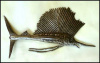 Sailfish Metal Wall Hanging - Haitian Recycled Steel Drum Art - 48"