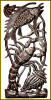 Fish & Lobster Metal Wall Hanging, Haitian Steel Drum Art - 14" x 34"