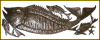 Haitian Fish Design - Steel Drum Metal Art Wall Hanging - 12" x 34"