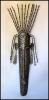 Tribal Mask Wall Decor, Haitian Art, Steel Drum Metal Art , Metal Wall Art, 9" x 33"