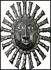 Steel Drum Face Design - Haitian Metal Wall Art - Metal Art - 18" x 24"