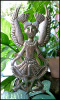 Angel Garden Plant Stick - Haitian Metal Decor - Metal Yard Art, Garden Art - 6" x 14"