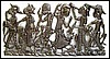 Haitian RaRa Carnival Band - Recycled Steel Drum Art Wall Hanging - 48"