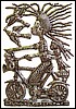 Handcrafted Metal Wall Art of Haiti - Bicycling Mama - Metal Wall Hanging - 11" x 17"