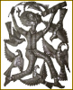 Metal Wall Hanging, Haitian Music, Haitian Hammered Steel Oil Drum Metal Art - 