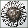 Haitian Metal Art - Handcrafted Sun Design - Haitian Steel Drum Art Wall Decor - 24"