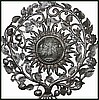 Recycled Steel Drum Metal Art Sun Design - Metal Wall Art of Haiti - 34"