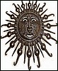 Sun Wall Hanging, Handcrafted Steel Art from Haiti, Outdoor Metal Wall Art - 24" x 34"