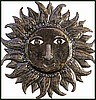 Sun Design Metal Wall Hanging, Haitian Steel Drum Metal Art, Metal Wall Art, 24" 