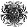 Metal Sun Design Wall Hanging, Metal Wall Art, Haitian Steel Drum Metal Art - 34"