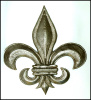 Fleur de Lys Wall Decor - Haitian Steel Drum Art - 20" x 19"