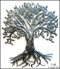 Haitian Metal Tree Wall Decor, Handcrafted Metal Wall Art, Haitian Steel Drum Art, 34"