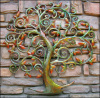 TREE METAL ART, Iridescent Finish, Haitian Metal Wall Art, Metal Art Wall Hanging, Haitian Wall Art,