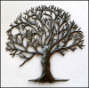 Tree Design Metal Wall Hanging,Tree of Life, Metal Art of Haiti, Haitian Steel Drum Art - 34" x 34"