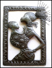 African Mother with Baby Metal Wall Hanging - Ethnic Art - Haitian Art - 34" x 24.5"
